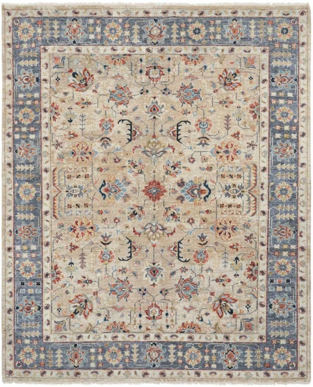 190 KN Oatmeal/Denim Area Rugs