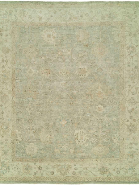 123 KZ Aqua Linen Area Rug