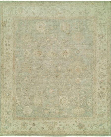 123 KZ Aqua Linen Area Rug