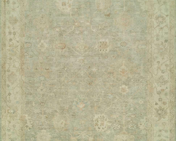 123 KZ Aqua Linen Area Rug
