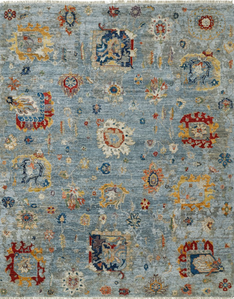 Denim blue rug