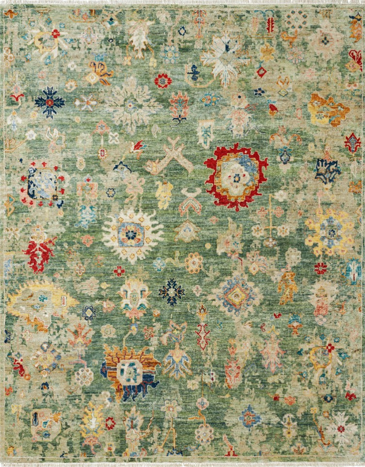 Green rug