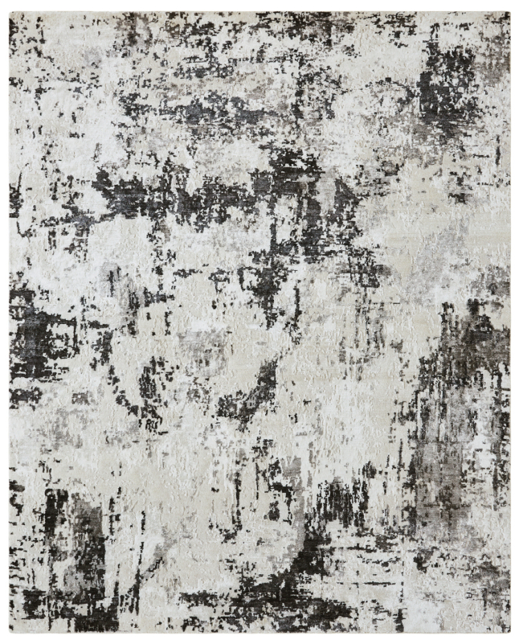 397 Black and White area rug