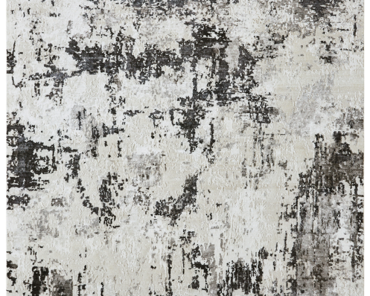 397 Black and White area rug