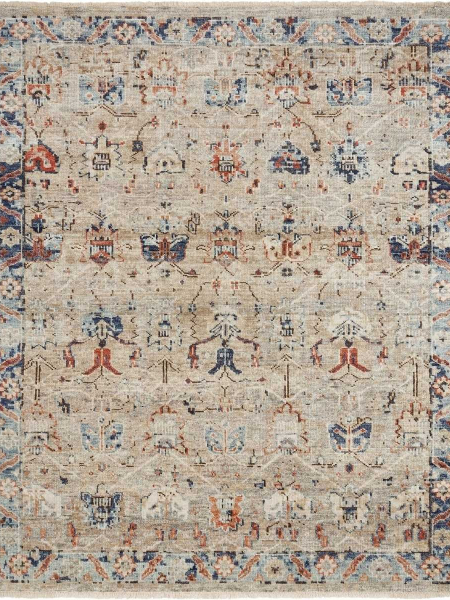 755 LL Vintage Tan Blues Area Rugs