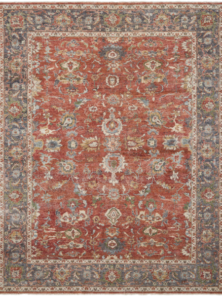 816 LR Crimson/Grey Area Rugs