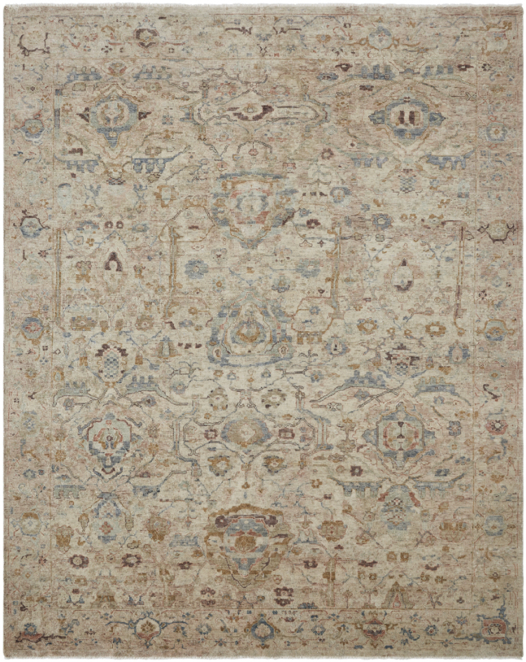 818 LR Vintage Ivory/Pastels Area Rugs