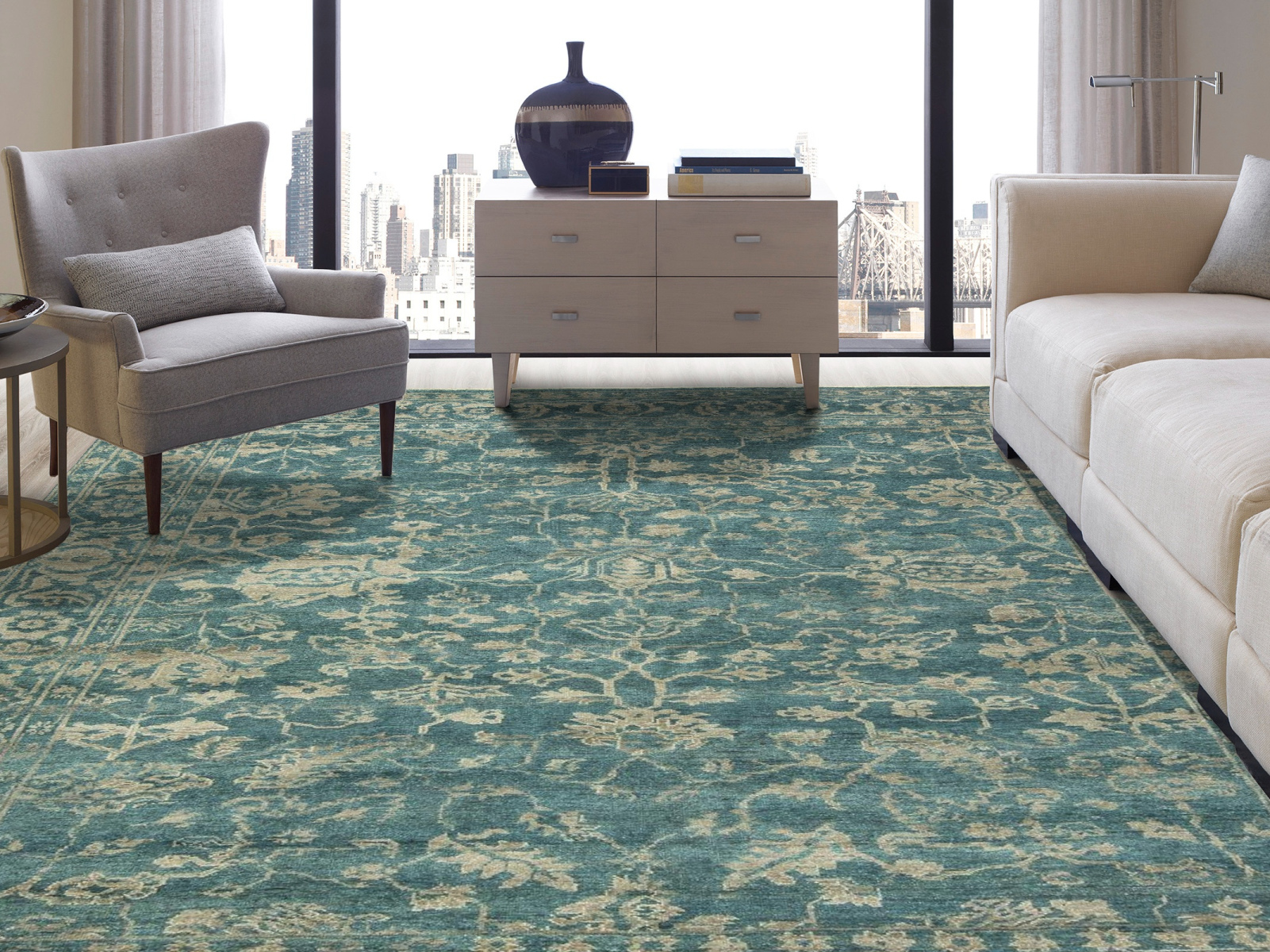 186 MG Area Rug Room Setting | Living Room