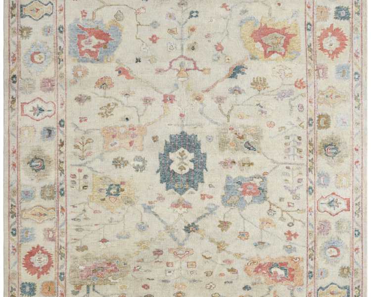 185 MG Vintage Linen/Rose Multi Area Rug
