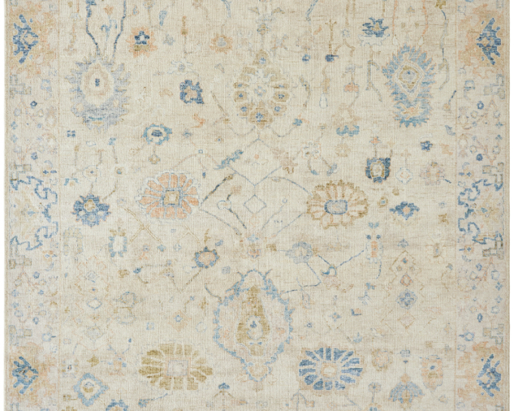 187-MG Parchment/Vintage Blues Area Rug