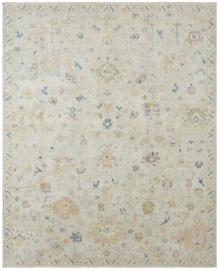 188-MG Antique White/Soft Pastels Area Rug