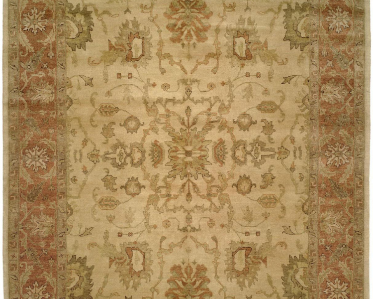 406 OU Ivory/Firebrick | Kalaty Rugs