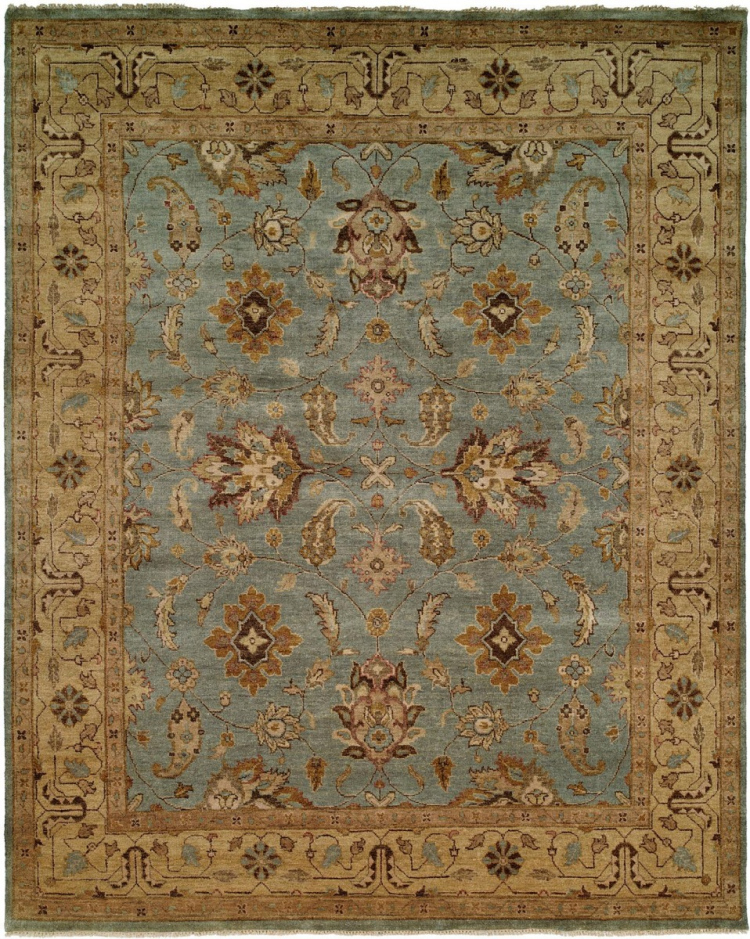 416 OU Light Blue/Gold | Traditional Rugs
