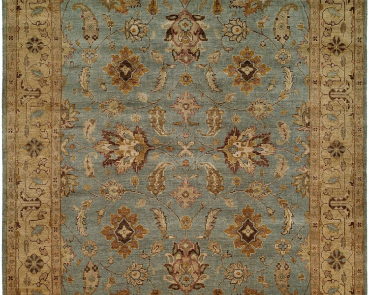 416 OU Light Blue/Gold | Traditional Rugs