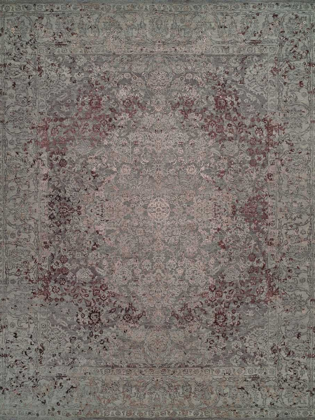 012 RR Grey Wisteria Area Rugs