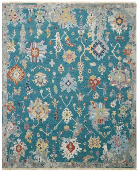 1182 SK Teal Multi Area Rugs