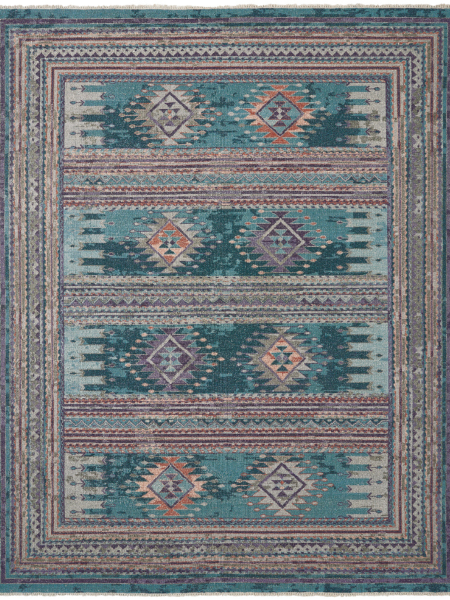 1187-SK-Teal-Tones Area Rugs