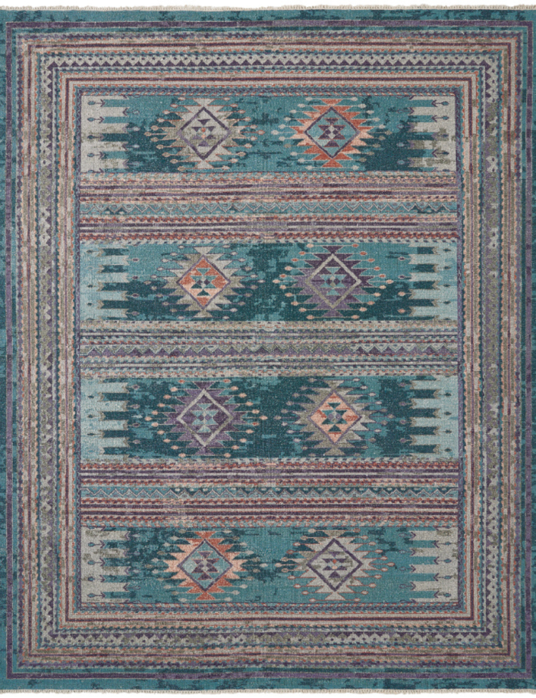 1187-SK-Teal-Tones Area Rugs