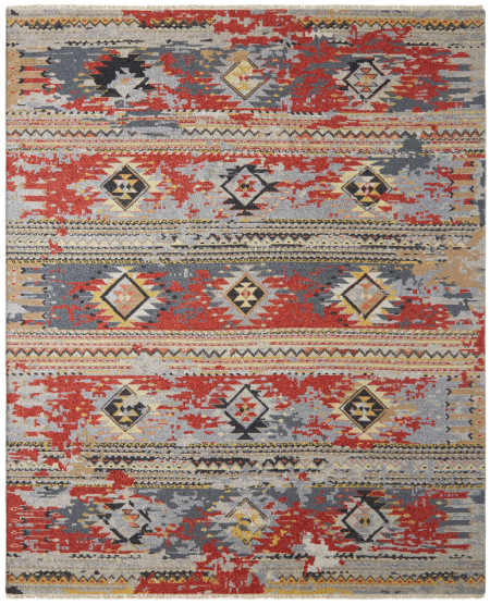 1191 SK Canyon Red Greys Area Rugs