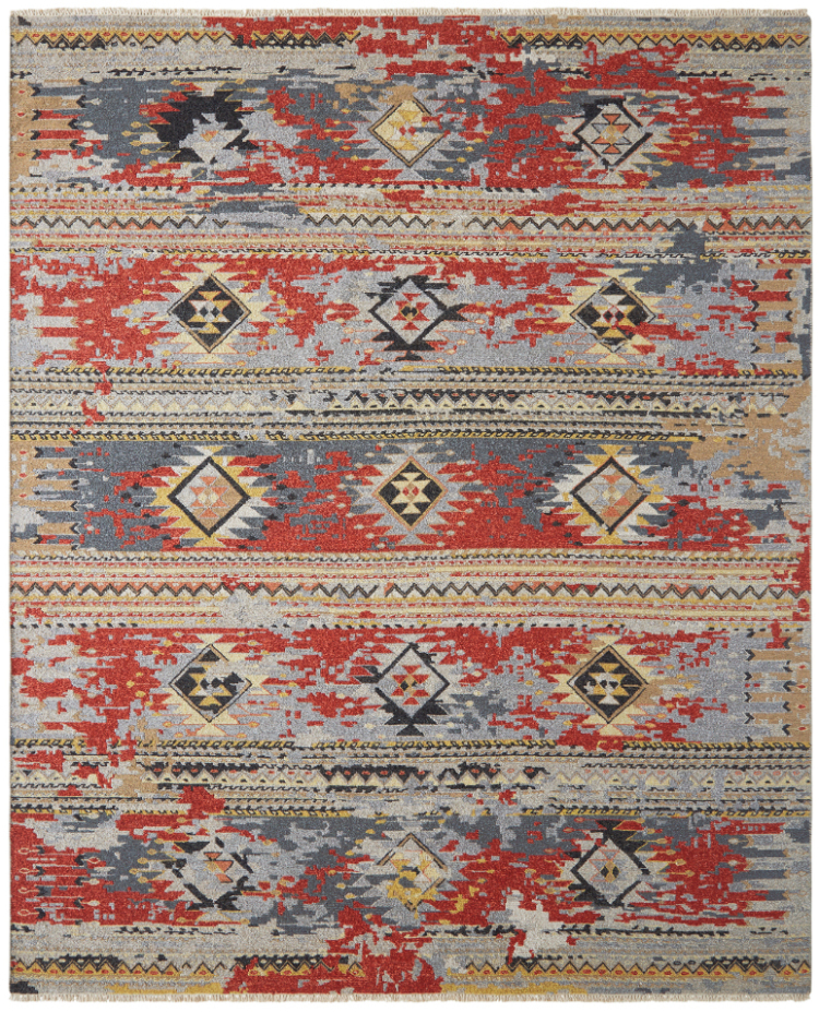 1191 SK Canyon Red Greys Area Rugs