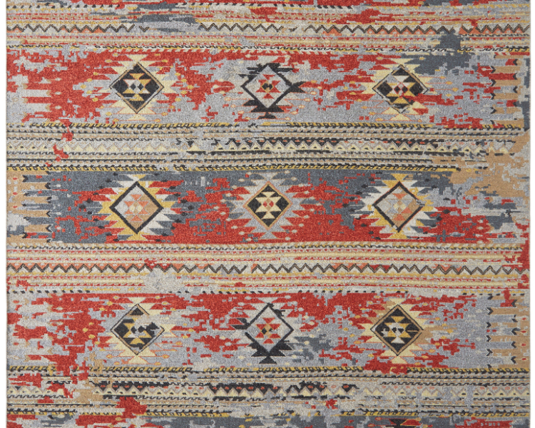 1191 SK Canyon Red Greys Area Rugs