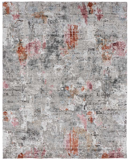 715 SO Grey Tones Blush Abstract Area Rugs