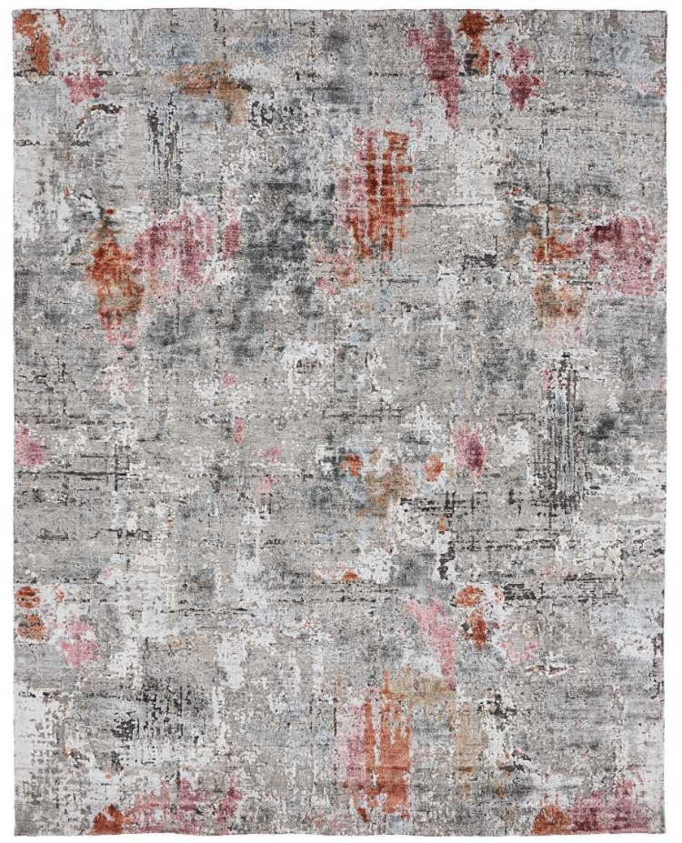 715 SO Grey Tones Blush Abstract Area Rugs