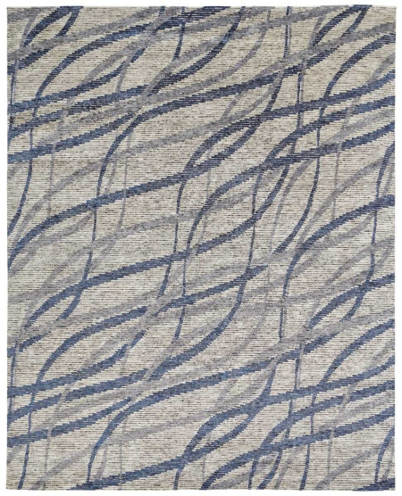 607 VS Ivory Indigo Swirl Rugs