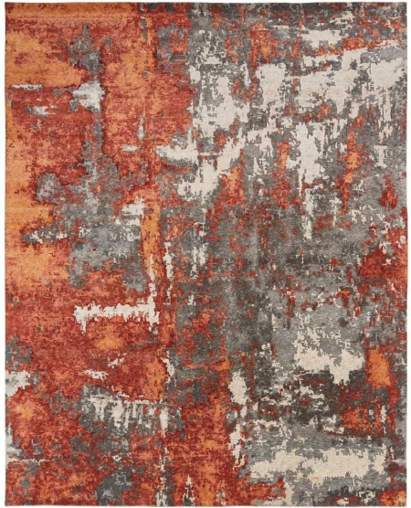 517 ZF Rust Steel Area Rug